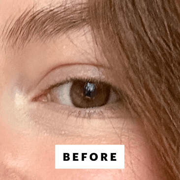 Gulino before applying the Tarte Tartelette Tubing Mascara