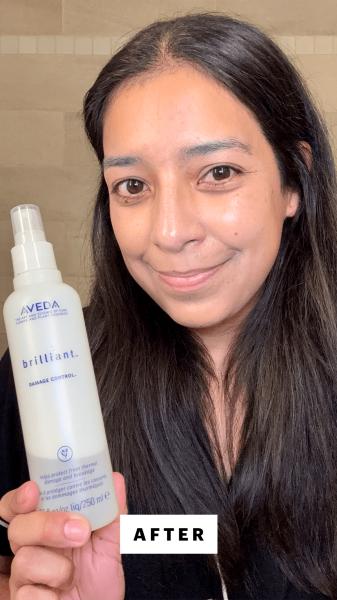 Foresto after applying the Aveda Brilliant Damage Control